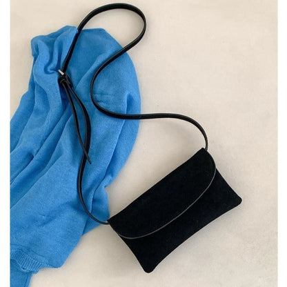 Suede Crossbody Phone Bag for Women – Lightweight Mini Shoulder Bag with Key Holder