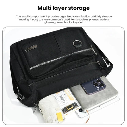 Men's Multi-Pocket Crossbody Bag with Adjustable Shoulder Strap