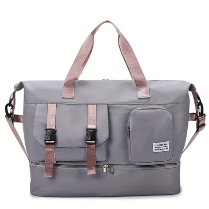 Weekender Duffle Bag Large Capacity with Shoe Compartment for Women