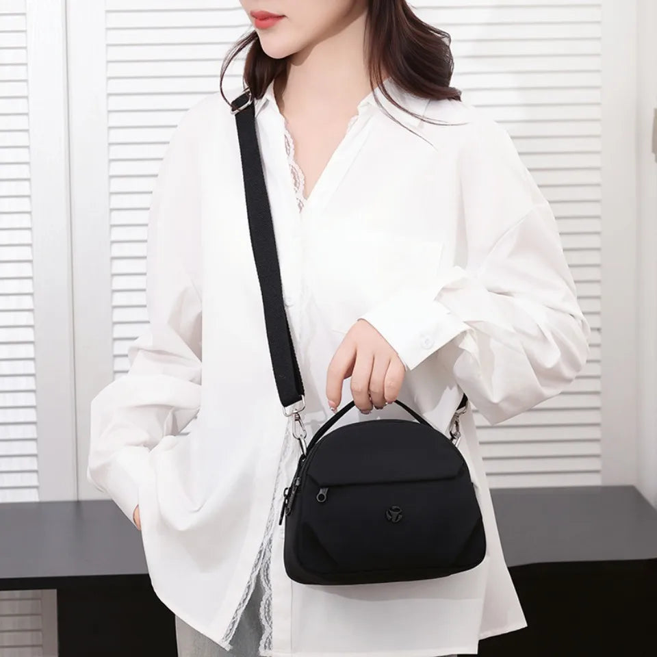 Women's Nylon Crossbody Tote Bag – Waterproof Travel Handbag
