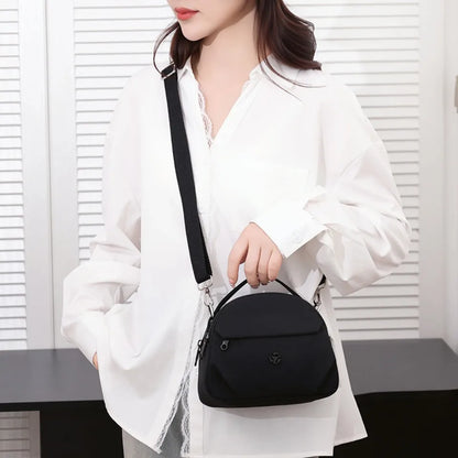 Women's Nylon Crossbody Tote Bag – Waterproof Travel Handbag