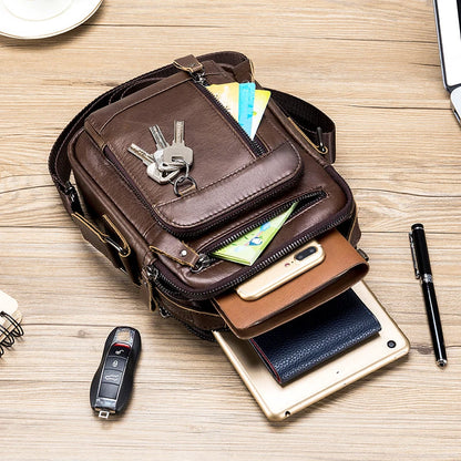 Genuine Leather Messenger Bag for Men – Small Crossbody