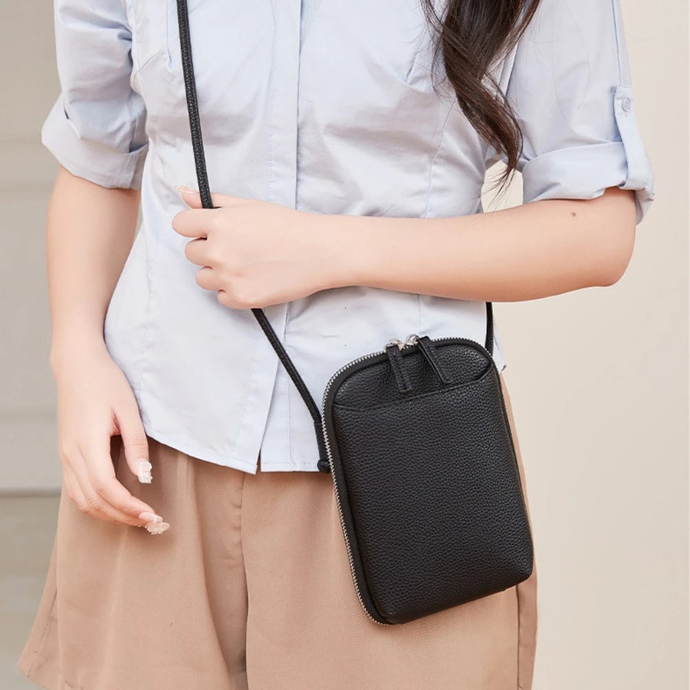 Classic Solid Color Women S Crossbody Bag High-Quality Pu Leather Shoulder Fashionableluxury Large