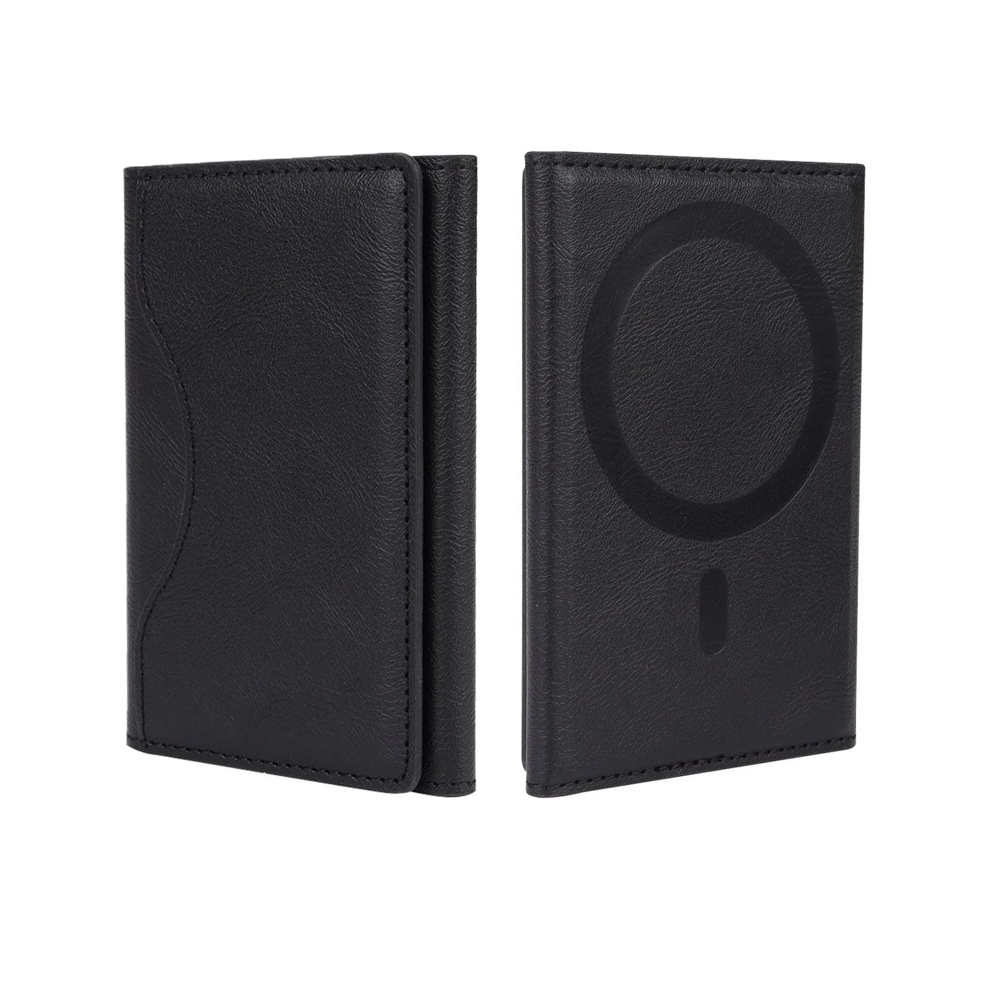 Magnetic Phone Wallet – PU Leather Trifold Card Holder for iPhone