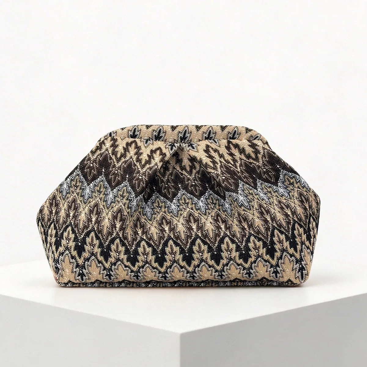 Luxury Knit Clutch Purse – Women's Evening Frame Bag