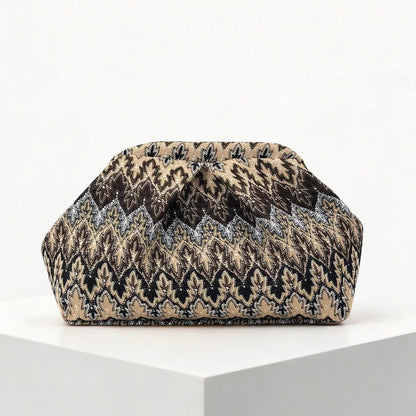 Luxury Knit Clutch Purse – Women's Evening Frame Bag