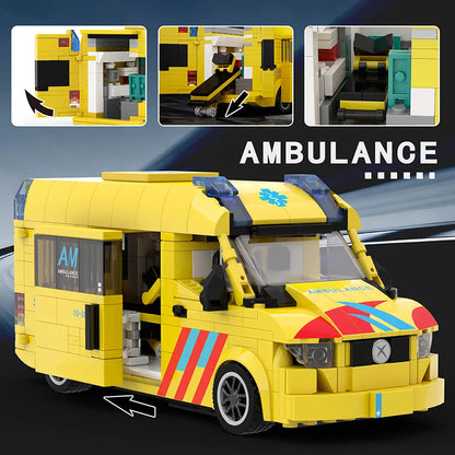 Ambulance Building Blocks Set – City Rescue Bricks Toy for Kids