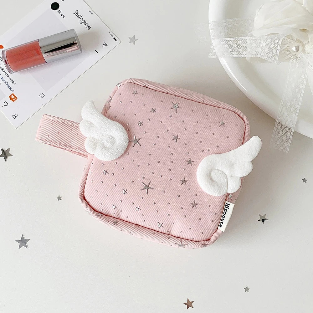 Angel Wing Star Makeup Bag – Cute Girls Cosmetic Pouch