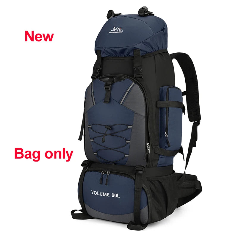 90L Hiking Backpack with Rain Cover – Waterproof Outdoor Rucksack