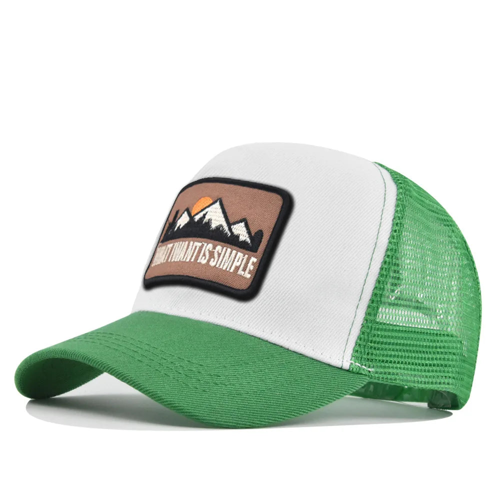 Mesh Breathable Baseball Cap – Embroidery Letter Outdoor Sports Hat