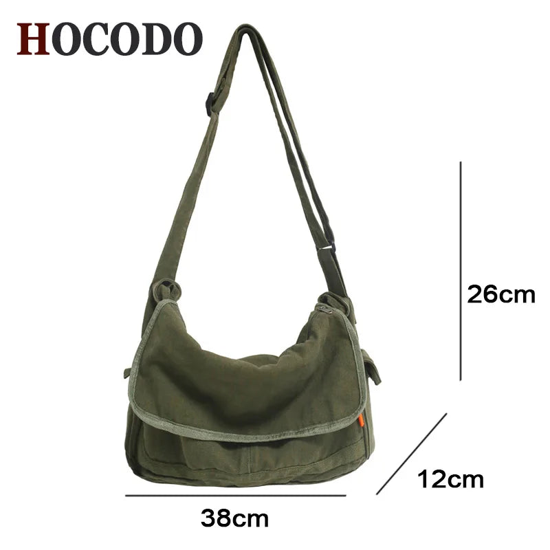 Canvas Messenger Bag – Large Capacity Women's Shoulder Bag