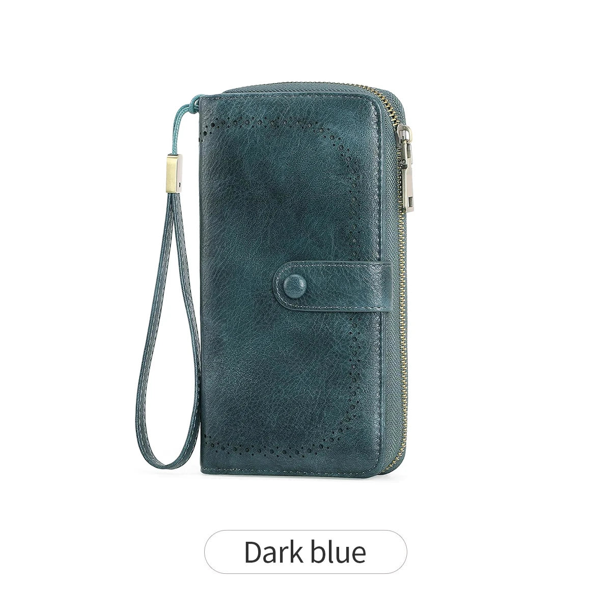 RFID Blocking Women's Accordion Wallet – Retro Leather Clutch