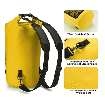 Waterproof Dry Bag Backpack PVC 10L 20L 30L 40L Kayak Trekking