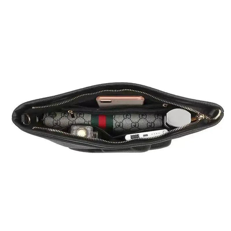 Leather Crossbody Clutch Bag for Women – Edgy Shoulder Purse