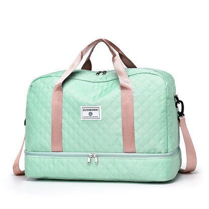 Large Capacity Travel Duffel Bag Quilted Sports Gym Bag