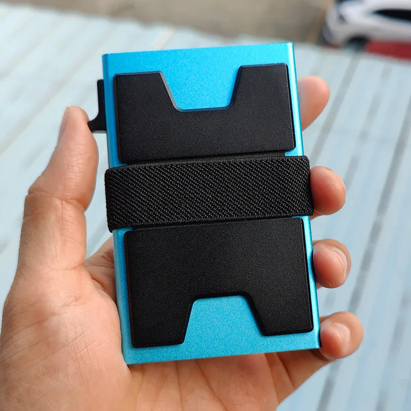 RFID Blocking Metal Card Holder Wallet for Men & Women