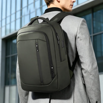 Business Laptop Backpack, Waterproof 17-Inch Bag with USB Port