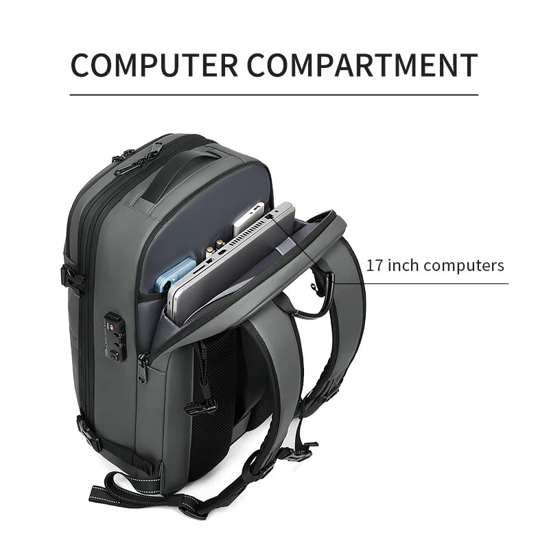 Vacuum Compression Travel Backpack – 17" Laptop Business Bag