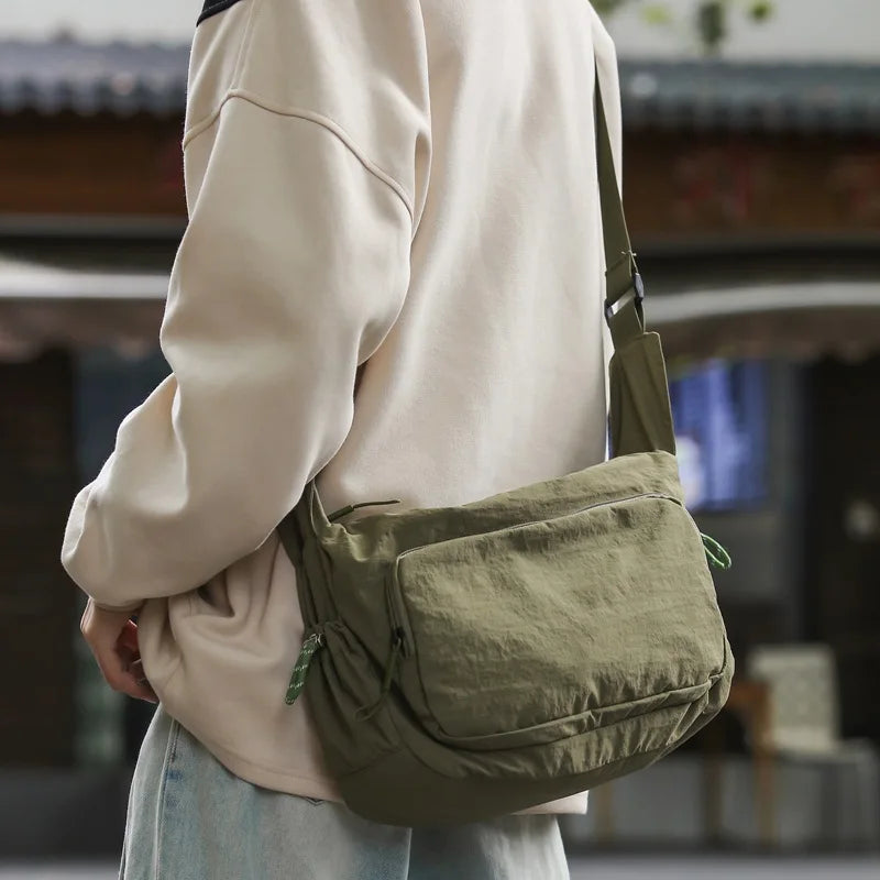 Large Capacity Nylon Crossbody Bag for Gym & Travel