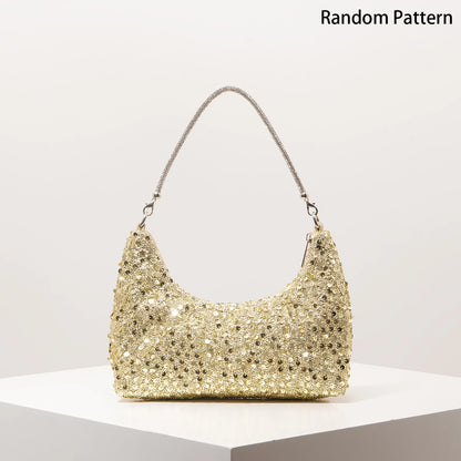 Sequin Shoulder Bag – Glitter Hobo Purse for Bridal, Prom & Wedding