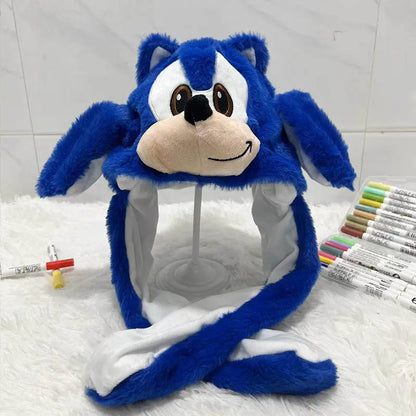 Cute Animal Ear Moving Plush Hat – Kids Cartoon Headband
