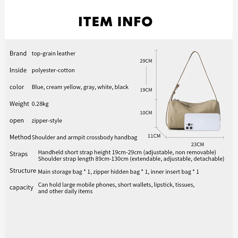 Genuine Leather Mini Cylinder Crossbody Bag for Women – Soft Pebbled Shoulder Bag