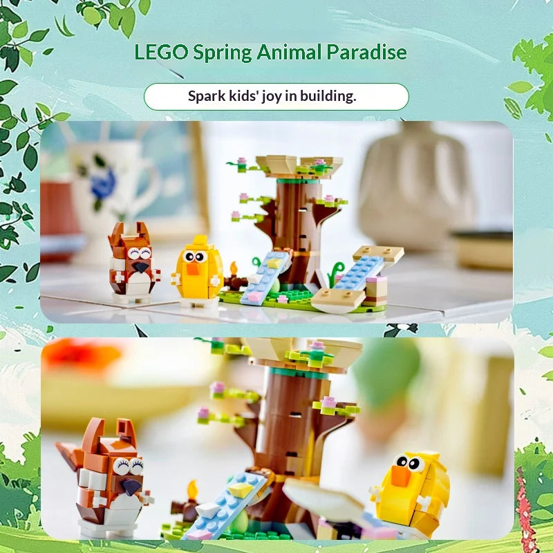 LEGO 40709 Spring Animal Park Building Set – Valentine's Day Gift