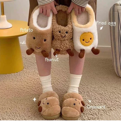 Cute Novelty Home Slippers – Dachshund, Croissant & Food Designs