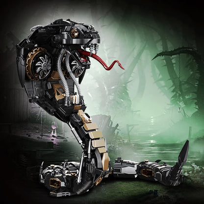 Cyberpunk Mechanical Snake Building Blocks Set – 1000 Pcs MOC
