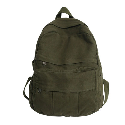 Canvas Women's Backpack – Large Capacity Vintage School Bag