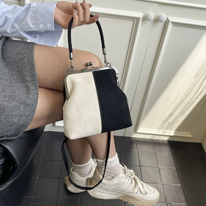 Retro Clip Clasp Crossbody Bag – Mini Phone Purse Shoulder Bag