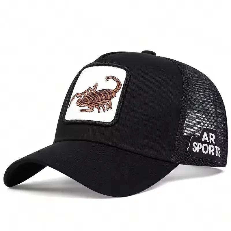 Cute Animal Embroidery Trucker Cap – Mesh Baseball Hat