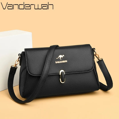 Women's Luxury PU Leather Crossbody Bag – Designer Shoulder Purse