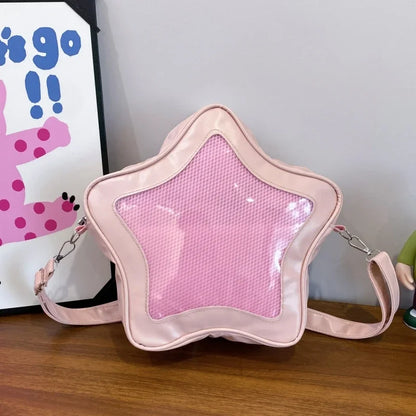 Kawaii Star-Shaped Ita Bag – Cute Harajuku Crossbody Backpack