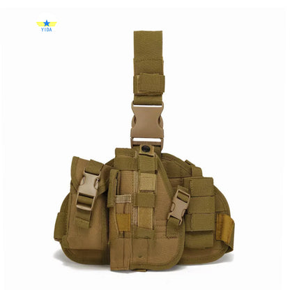 Tactical Drop Leg Holster – MOLLE Thigh Bag & Pouch