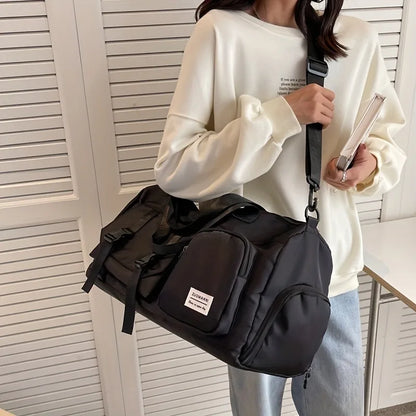 Women's Nylon Gym Bag with Shoe Compartment – Fitness Duffel