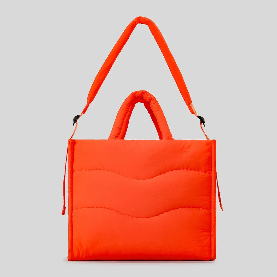 Quilted Padded Large Tote Bag Soft Puffer Women Handbag Casual Nylon Down Cotton Shoulder Crossbody