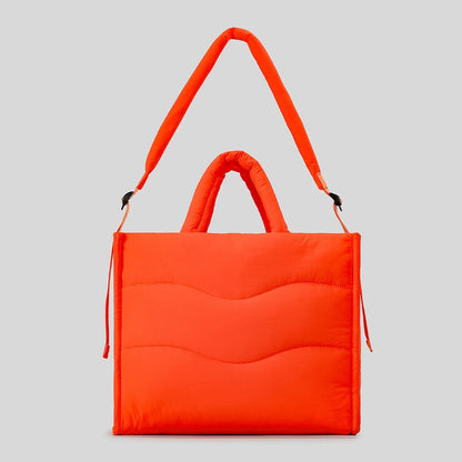 Quilted Padded Large Tote Bag Soft Puffer Women Handbag Casual Nylon Down Cotton Shoulder Crossbody