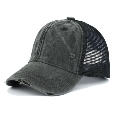 Mesh Baseball Cap – Vintage Washed Trucker Hat