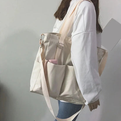 Waterproof Oxford Tote Bag – Large Capacity Women's Shoulder & Crossbody Bag