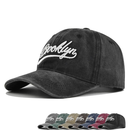 Baseball Cap Embroidery Breathable Retro Unisex Summer Hat