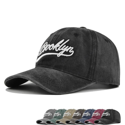 Baseball Cap Embroidery Breathable Retro Unisex Summer Hat