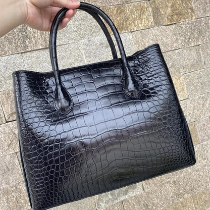 Genuine Crocodile Leather Tote Bag for Women – Luxury Handbag