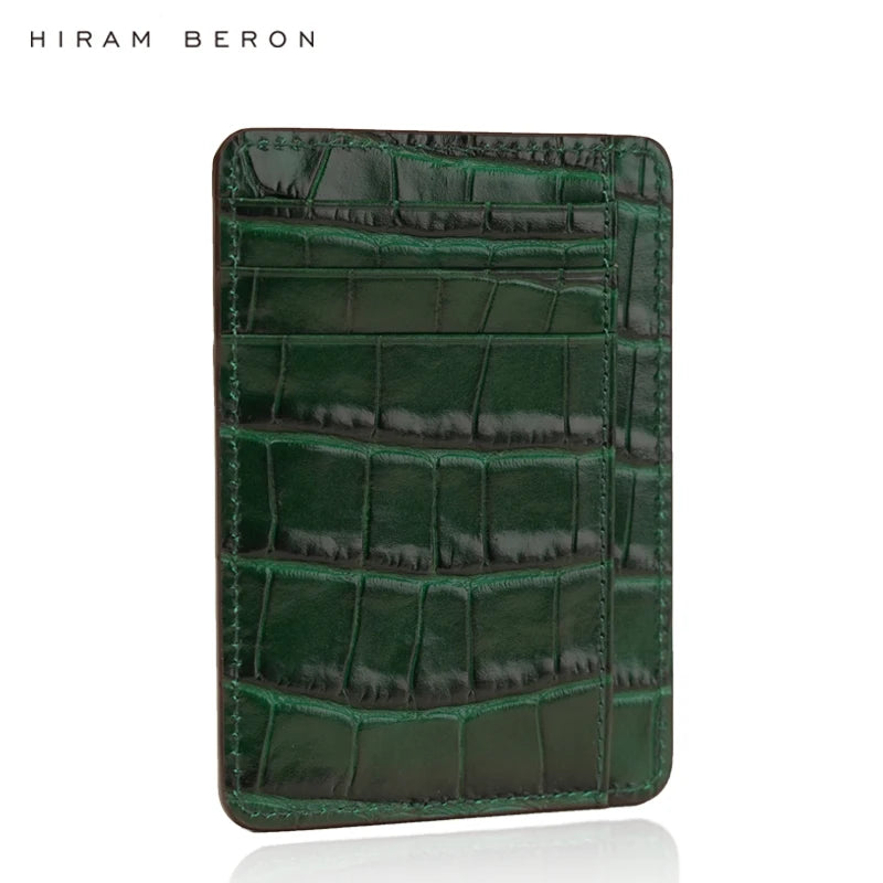 Croco Leather AirTag Card Holder Wallet – Custom Name