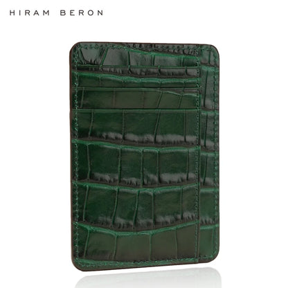 Croco Leather AirTag Card Holder Wallet – Custom Name
