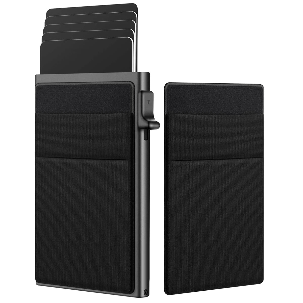 RFID Blocking Aluminum Card Holder with Auto Pop-Up Mechanism