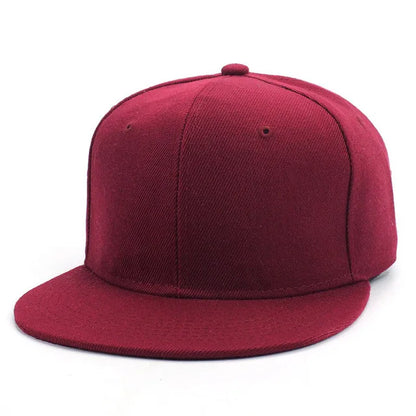 Unisex Baseball Cap Men Women Hip-Hop Flat-Brimmed Outdoor Snapback Hat Flat Brim Trendy Leisure