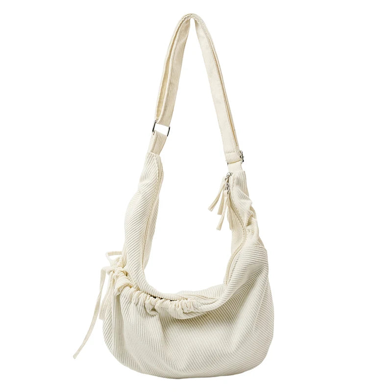 Corduroy Crossbody Shoulder Bag for Women