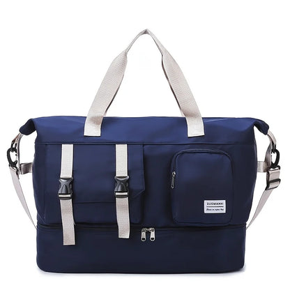 Weekender Duffle Bag Large Capacity with Shoe Compartment for Women