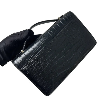 Crocodile Leather Flap Bag – Women's Matte Crossbody